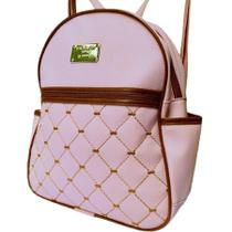 Bolsa Mochila Rosa Feminina Luxo Designer Moderno 2024