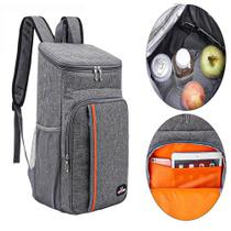 Bolsa mochila termica cooler impermeavel vinho cerveja praia camping trilha 18 litros cinza Bolsa mochila termica cooler impermeavel vinho cerveja praia camping trilha 18 litros cinza