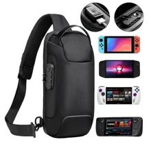 Bolsa Mochila Transporte Para Nintendo Switch Steam Deck Playstation Portal Case Preta