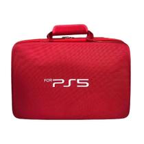 Bolsa Mochila Transporte Para Playstation 5 Digital Ultra e Acessórios Vermelha