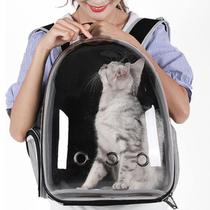 Bolsa Mochila Transporte Pet Visao Panoramica Astronauta Gato Cachorro Bolsos Ventilado Alça Ajustavel Passeio Viagem Caminhada Saida - LEVA PRA MALHAR