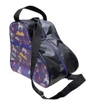 Bolsa Mochila Unicórnio Lilás /Preto Para Patins Quad Inline