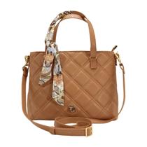 Bolsa Modare Napa Camel Feminina Prática Espaçosa Versatil -