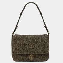 Bolsa Modelo Baguette de lã e couro