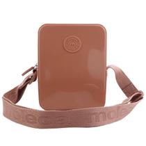 Bolsa Moleca Tiracolo Retangular Pvc Feminina Nude Pequena