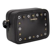 Bolsa Moleca Transversal Detalhes Metalizados Preta Feminina - Bolsa Moleca Transversal Detalhes Metalizados Preta Feminina -