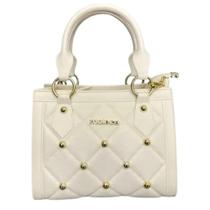 Bolsa Moleca Transversal Pequena Pedraria Alça de Mão Feminina Branco Off Bolsa Moleca Transversal Pequena Pedraria Alça de Mão Feminina Branco Off