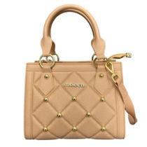 Bolsa Moleca Transversal Pequena Pedraria Alça de Mão Feminina Nude
