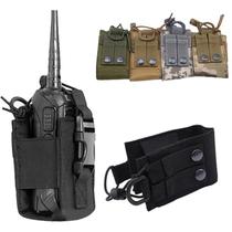 Bolsa Molle de Nylon para Rádio - Porta Walkie Talkie, Interfone e Revista