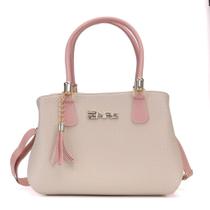 Bolsa Mônaco bege e rosa