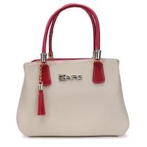 Bolsa Mônaco bege e vermelha