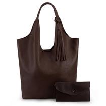 Bolsa Montana West Hobo de material vegano com conjunto de carteira de 2 peças Bolsa Montana West Hobo de material vegano com conjunto de carteira de 2 peças