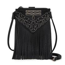 Bolsa Montana West PH02-596BK Fringe Small Crossbody Bolsa Montana West PH02-596BK Fringe Small Crossbody