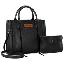 Bolsa Montana West Wrangler, conjunto de carteiras, preto
