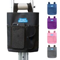 Bolsa muleta Top Glides Universal com 2 bolsos, 20 x 23 cm (preta) Bolsa muleta Top Glides Universal com 2 bolsos, 20 x 23 cm (preta)