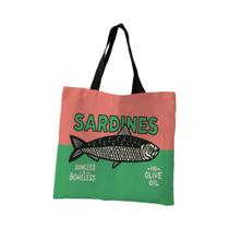 Bolsa Multifuncional De Poliéster Com Estampa De Sardinhas Coloridas E Modernas