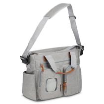 Bolsa Multifuncional em Poliéster Cinza com Porta Lençinhos 29L