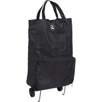 Bolsa Multiuso Dobrável com Rodinhas Preta Bel