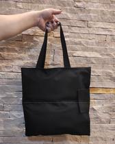 Bolsa Multiuso Manicure Porta Maquiagem Com 4 Divisões Promocional para até 80 frascos Preta Com fechamento em tiras autocolantes laterais