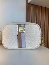 Bolsa natural branco off bege/dourado