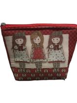 Bolsa Nécessaire em Tricoline Estampada com Zíper Bolsa Nécessaire em Tricoline Estampada com Zíper