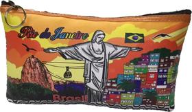 Bolsa Necessaire Feminina material sintético Lembrança Rio De Janeiro Bolsa Necessaire Feminina material sintético Lembrança Rio De Janeiro