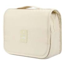Bolsa Necessaire Impermeável P/ Cosméticos E Maquiagem Bege Bolsa Necessaire Impermeável P/ Cosméticos E Maquiagem Bege
