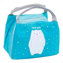Bolsa Necessaire Lancheira Nylon Revestimento Termico Lancheira Marmita Camping Alça De Mão