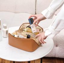 Bolsa Necessaire Organizador de Maquiagem Espaçosa Portátil Ideal para Viagem e Uso Diário