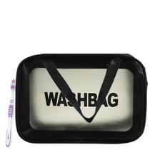 Bolsa Nécessaire Washbag Grande Impermeável Preto C/ Escova