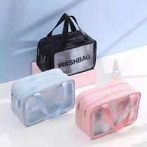 Bolsa Necessaire Washbag Transparente Grande Praia Piscina Viagem