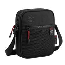 Bolsa Oficial do Flamengo Transversal Quadrada Clio FLA24612 Cor:Preto Bolsa Oficial do Flamengo Transversal Quadrada Clio FLA24612 Cor:Preto