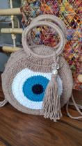 Bolsa olho grego em crochê Bolsa olho grego em crochê