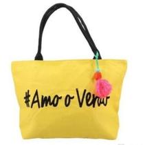 Bolsa Ombro Amo O Verão Feminino Estiloso Charmosa Moda Praia Clube Piscina Colorida