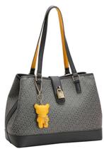 Bolsa Ombro Feminina Chenson Duo Monograma 2Em1 Preto