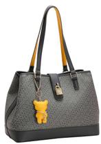 Bolsa Ombro Feminina Chenson Duo Monograma 2em1 Preto