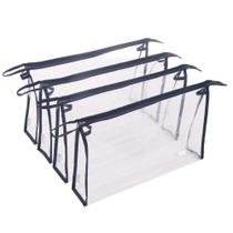 Bolsa organizadora Augbunny impermeável em vinil transparente, pacote com 4