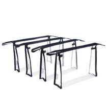 Bolsa organizadora Augbunny impermeável em vinil transparente, pacote com 4