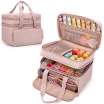 Bolsa organizadora de costura Yarwo de camada dupla 30x20x25 cm Bolsa organizadora de costura Yarwo de camada dupla 30x20x25 cm