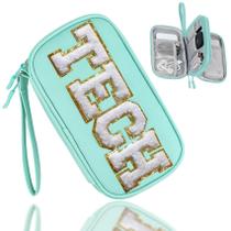 Bolsa organizadora de eletrônicos COSHAYSOO Travel Teal Blue Bolsa organizadora de eletrônicos COSHAYSOO Travel Teal Blue