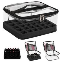 Bolsa organizadora de esmaltes Beloving contém 30 garrafas pretas