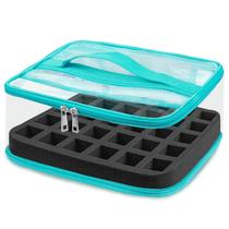 Bolsa organizadora de esmaltes SUBAY Clear contém 30 garrafas