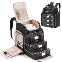 Bolsa Organizadora de Esmaltes Uross 126 Frascos 3 Camadas Preta Bolsa Organizadora de Esmaltes Uross 126 Frascos 3 Camadas Preta