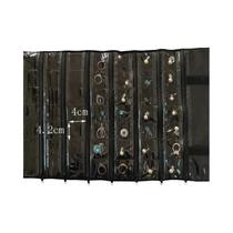 Bolsa Organizadora De Joias Dobrável Em Veludo Preto Com Zíper Para Anéis, Brincos E Colares,