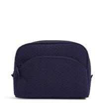 Bolsa organizadora de maquiagem cosmética Vera Bradley Microfiber Navy Bolsa organizadora de maquiagem cosmética Vera Bradley Microfiber Navy