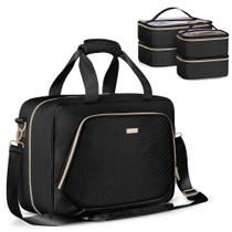 Bolsa organizadora de maquiagem Prokva Professional Travel Case preta
