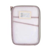 Bolsa Organizadora De Material Escolar Em Malha De Dupla Camada A4 Com Grande Capacidade E Zíper