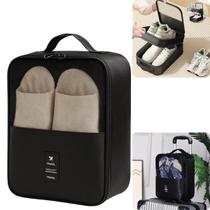 Bolsa Organizadora de Sapatos Viagem Impermeável 3 Compartimentos Portátil Bolsa Organizadora de Sapatos Viagem Impermeável 3 Compartimentos Portátil