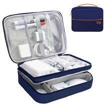 Bolsa organizadora Miavers Electronics impermeável de nylon azul marinho