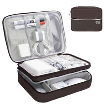 Bolsa organizadora Miavers Electronics impermeável de nylon marrom